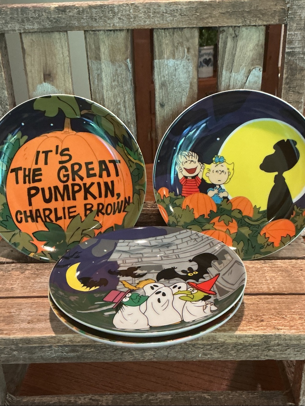 Peanuts Halloween Appetizer Plates - Set of 4